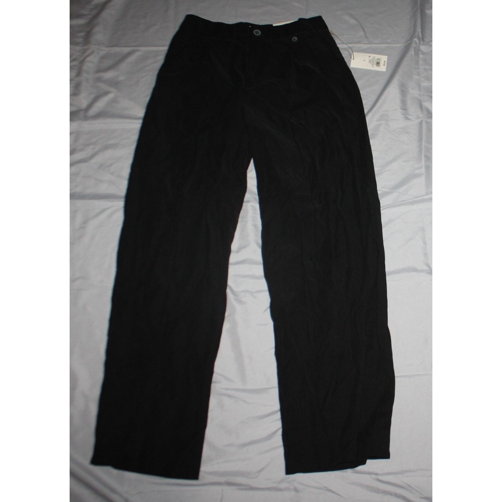 Women's A new day High rise relaxed wide leg dress pants trousers size 4 black